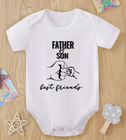Φορμάκι λευκό με σλόγκαν father & son
